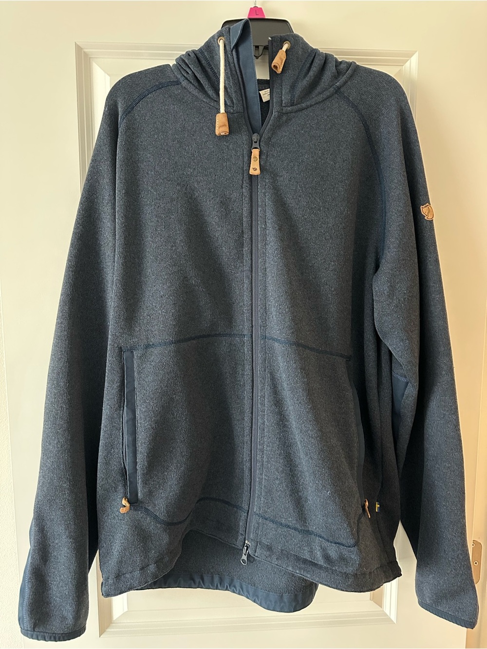 Fjällräven Men's Navy Blue ÖVIK FLEECE HOODIE M, size XXL